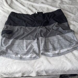George 3XL Black and Gray Swim Shorts